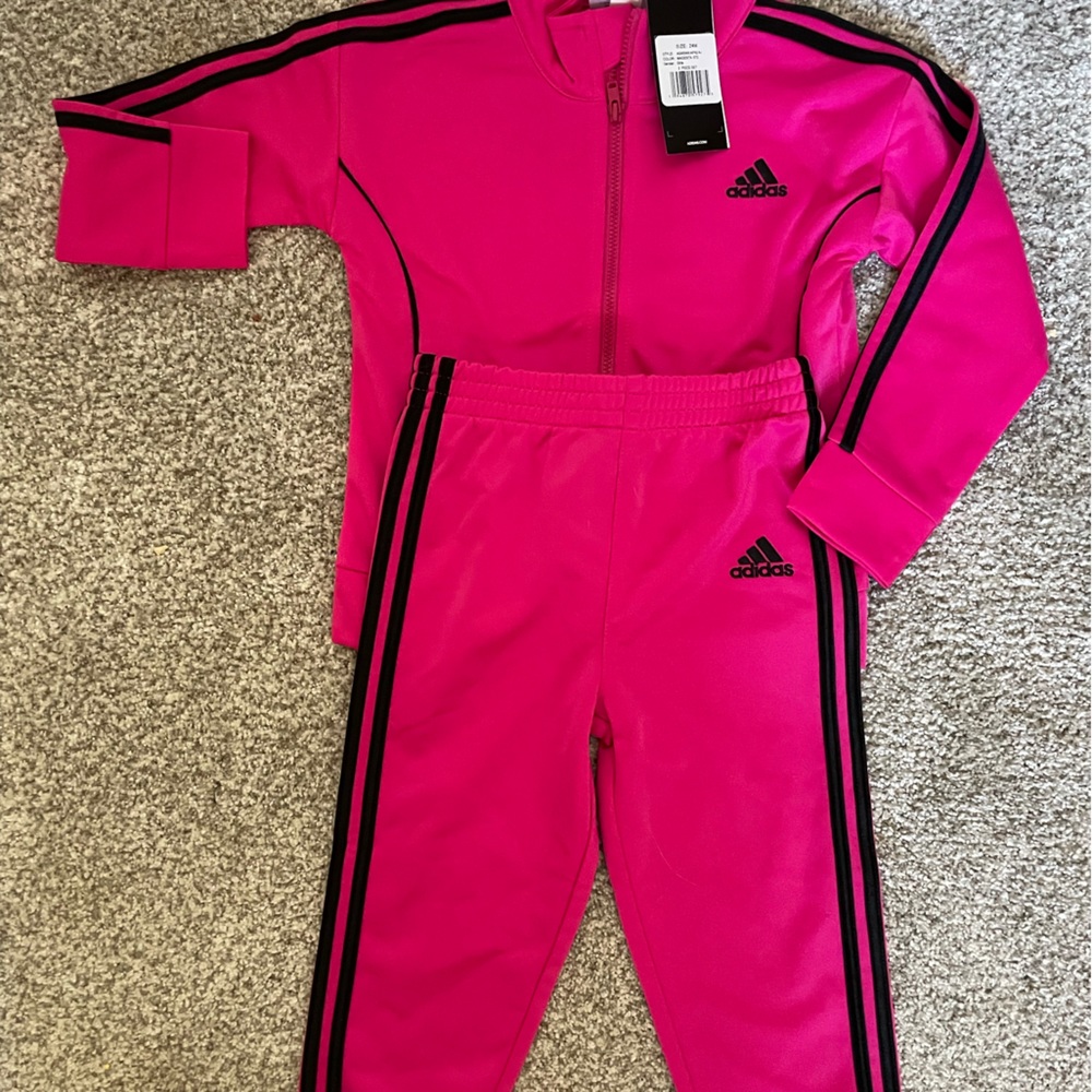 NWT toddler adidas track suit sweatsuit